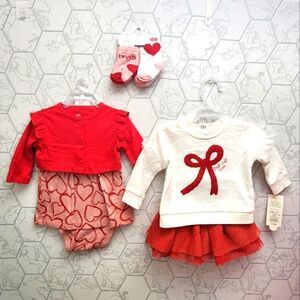 Nwt Baby Girl 3 months Valentine's Day Bundle